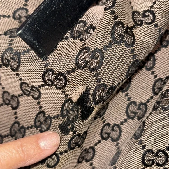 Gucci Brown Canvas Tote with Monogram Pattern - Picture 6 of 14